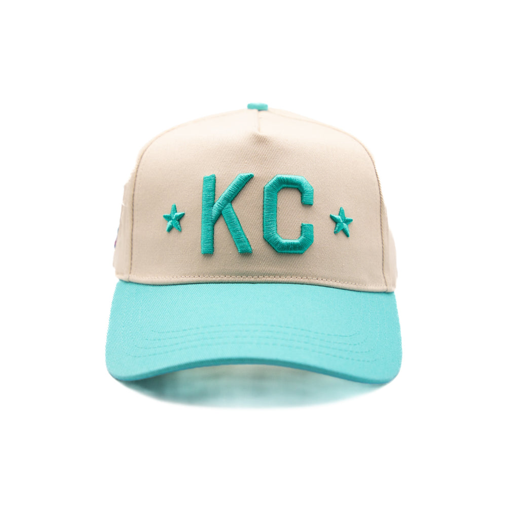 Signature KC Snapback - Teal/Cream - KC CURRENT X MADE MOBB