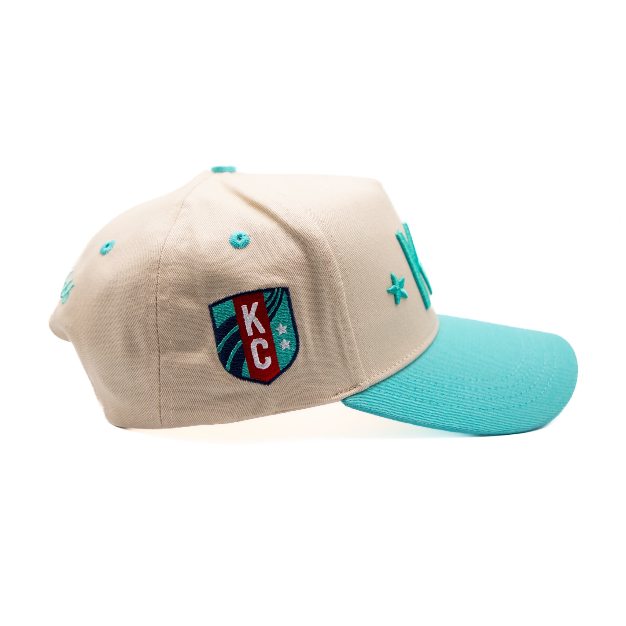 Signature KC Snapback - Teal/Cream - KC CURRENT X MADE MOBB