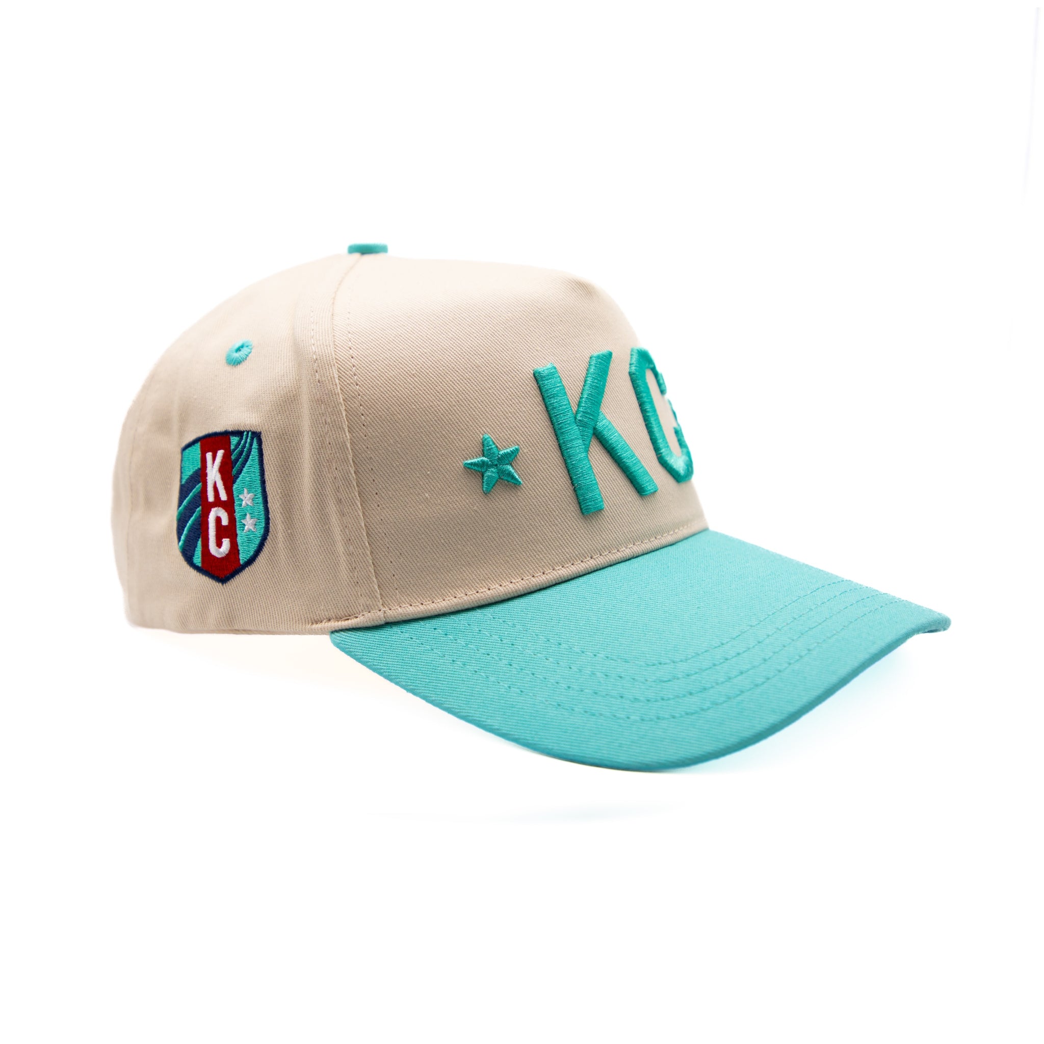 Signature KC Snapback - Teal/Cream - KC CURRENT X MADE MOBB