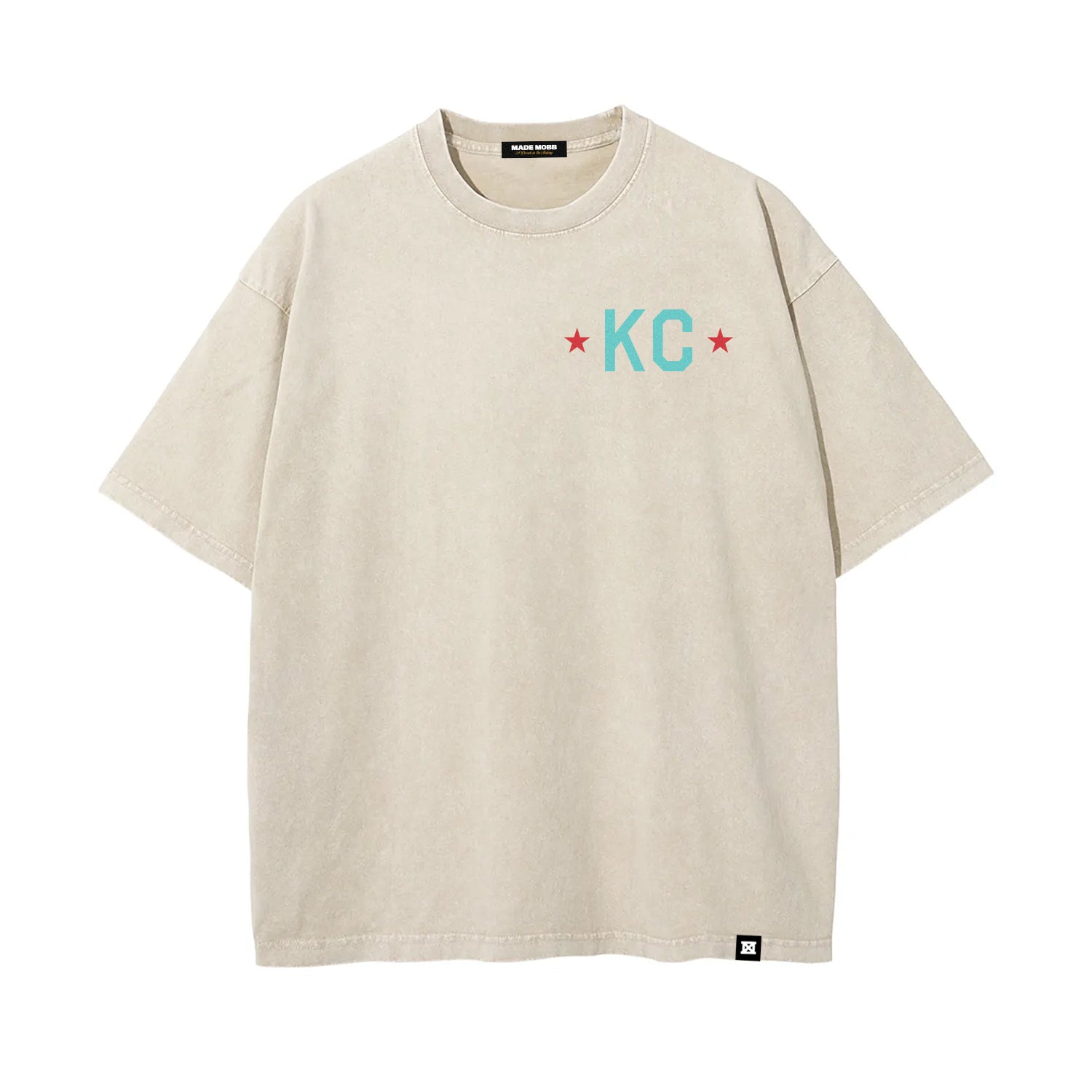 KC Current Teal Mobb Tee - Cream