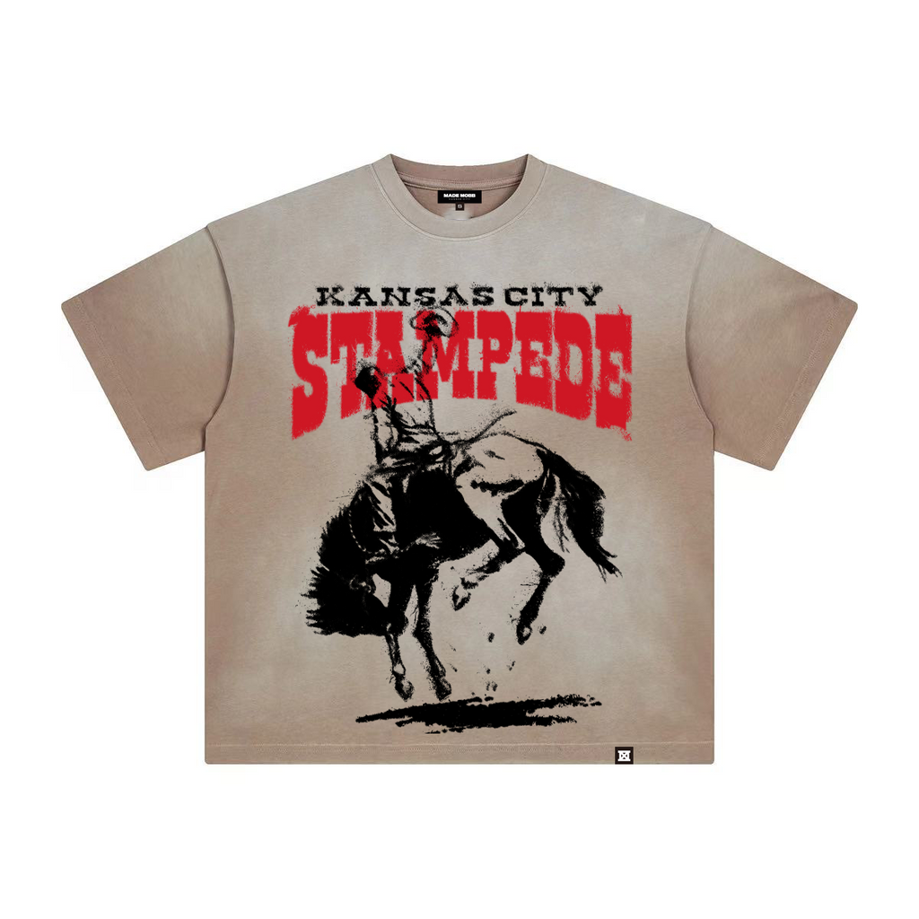 KC Stampede Tee - Saddle