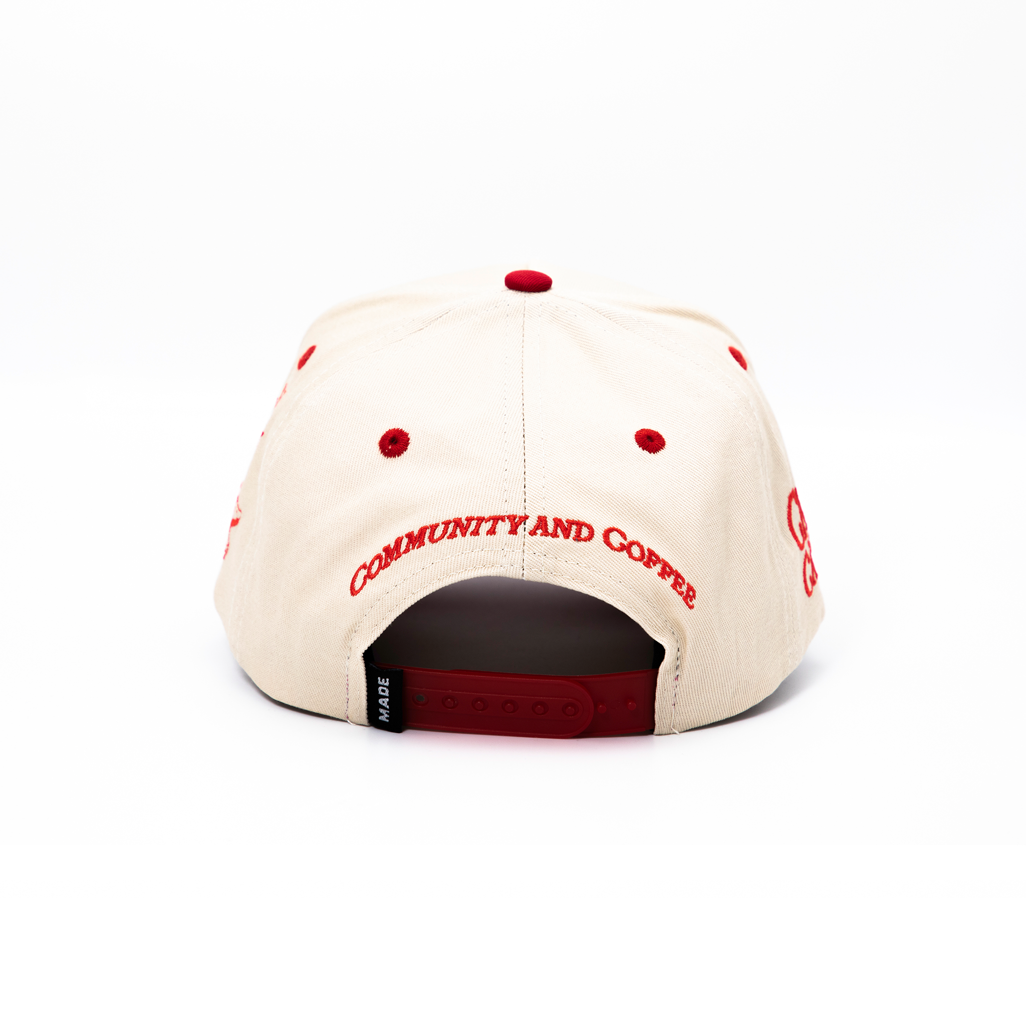 Signature KC Snapback - Red/Cream - CAFÉ CÀ PHÊ X MADE MOBB