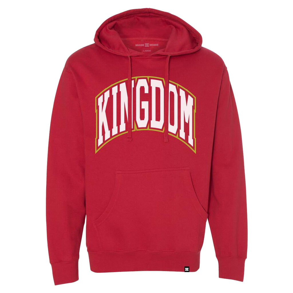 Charlie Hustle KC Football Arch Red Pullover Hoodie